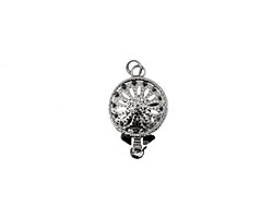 Silver (plated) Filigree Box Clasp 17x10mm