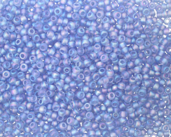 TOHO Transparent Rainbow Frosted Light Sapphire Round 11/0 Seed Bead