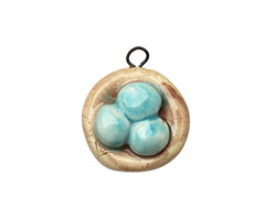 Jangles Ceramic Woodland Bird Nest 16-17x19-20mm
