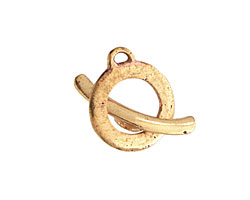 Saki Bronze Simple Toggle Clasp 19x16mm, 24mm bar