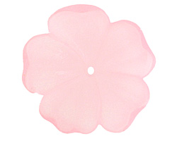 Matte Rose Lucite 5 Petal Flower 10x36mm