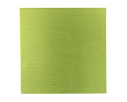 Lillypilly Lime Green Anodized Aluminum Sheet 3"x3", 24 gauge