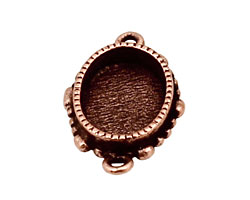 Nunn Design Antique Copper (plated) Mini Ornate Oval Bezel Link 24x15mm