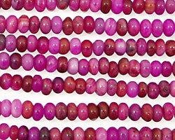 Ruby Crazy Lace Agate Rondelle 4mm