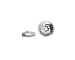 Nunn Design Sterling Silver (plated) Hammered Bead Cap 4x11mm