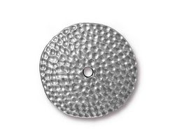 TierraCast Antique Pewter (plated) Hammertone Disk 25mm