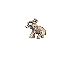 Stampt Antique Pewter (plated) Elephant Charm 14.5x13mm