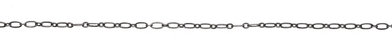 Antique Silver (plated) Textured Oval Chain