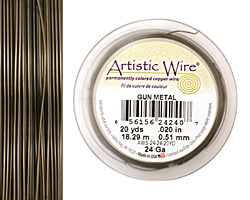 Artistic Wire Gunmetal (bronze) 24 gauge, 20 yards