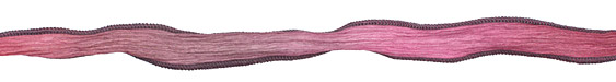 Pink/Gray Blend Hand Dyed 100% Silk Ribbon 1/2"