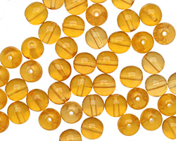 Czech Glass Medium Topaz Round 6mm