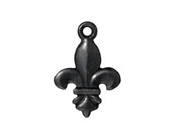 TierraCast Gunmetal Fleur Pendant 16x24mm