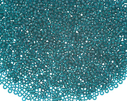 TOHO Transparent Frosted Teal Round 15/0 Seed Bead