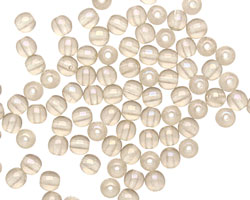 Czech Glass Luster Iris Light Smoky Topaz Round 4mm