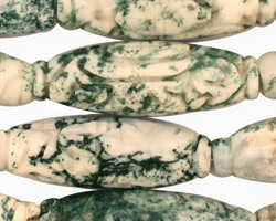 Tree Agate Carved Rice 36x12mm