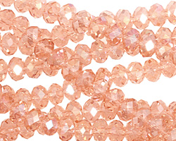 Rosaline AB Crystal Faceted Rondelle 6mm