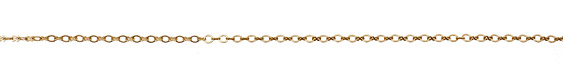 Satin Hamilton Gold (plated) Oval Ring & Peanut Chain