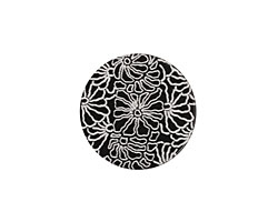 Lillypilly Black Weathered Daisy Anodized Aluminum Disc 19mm, 22 gauge