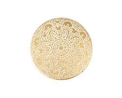 Lillypilly Gold Lace Anodized Aluminum Disc 25mm, 22 gauge