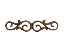 Vintaj Natural Brass Scrollwork 39x9mm