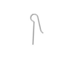 TierraCast Sterling Silver Blank Earwire .93"