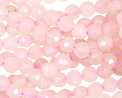 Rose Quartz Faceted Round 6mm