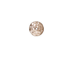 TierraCast Rhodium (plated) Hammered Bead Cap 2x9mm