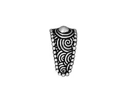 TierraCast Antique Silver (plated) Large Spiral Pinch Bail 9x16mm