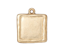 TierraCast Gold (plated) Large Square Frame Drop 21x25mm