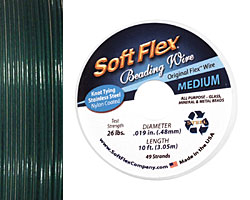 Soft Flex Green Emerald .019" (Medium) 49 Strand Wire 10ft.