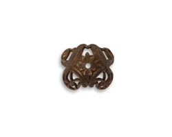 Vintaj Natural Brass Love Birds Bead Cap 15x11mm