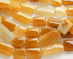 Yellow Jade (nat.) Thin Pillow 15-30x15mm