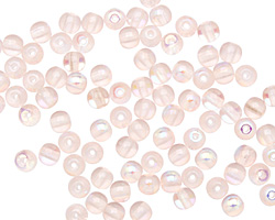 Czech Glass Rosaline AB Round 4mm