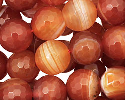 Carnelian (natural) Faceted Round 12mm