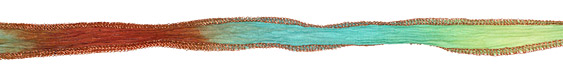 Miami Heat Hand Dyed 100% Silk Ribbon 1/2"