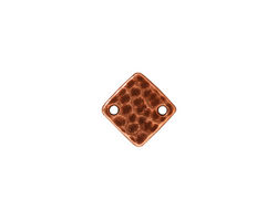 TierraCast Antique Copper (plated) Hammered Diamond Link 12mm