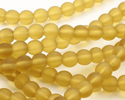 Amber Recycled Glass Round 6mm