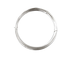 German Style Wire Silver (plated) Square 22 gauge, 3.5 meters