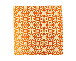 Lillypilly Orange Starburst Anodized Aluminum Sheet 3"x3", 24 gauge