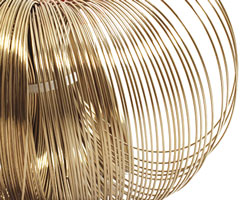 Remembrance Stainless Steel Memory Wire Harvest Gold Bracelet 8 oz.