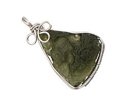 Moldavite Freeform Pendant w/ Bail 16-19x29-34mm