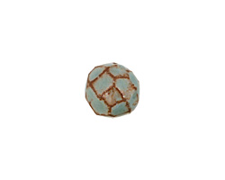 Gaea Ceramic Robin's Egg on Brick Geode Round 11-12x13-14mm