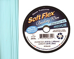 Soft Flex Green Turquoise .019" (Medium) 49 Strand Wire 30ft.
