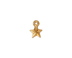 TierraCast Antique Gold (plated) Faceted Star Charm 8x11mm