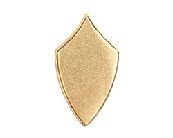 Nunn Design Antique Gold (plated) Crest Regiment Tag 16x29mm
