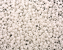 TOHO Opaque Rainbow White Round 11/0 Seed Bead