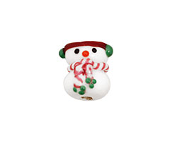 Grace Lampwork Snowman Focal 15mm