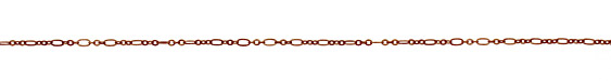 Antique Copper (plated) Flat Oval & Ring Chain