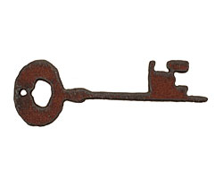 The Lipstick Ranch Rusted Iron Skeleton Key Pendant 20x58mm
