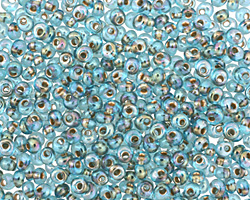 TOHO Rainbow Aqua (with Gold Lining) Magatama 3mm Seed Bead